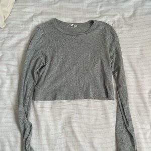 Reformation Heather Gray Long Sleeve Top